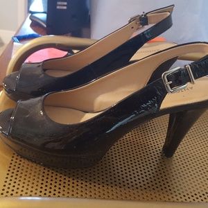 Antonio Melani black patient leather shoes size 8